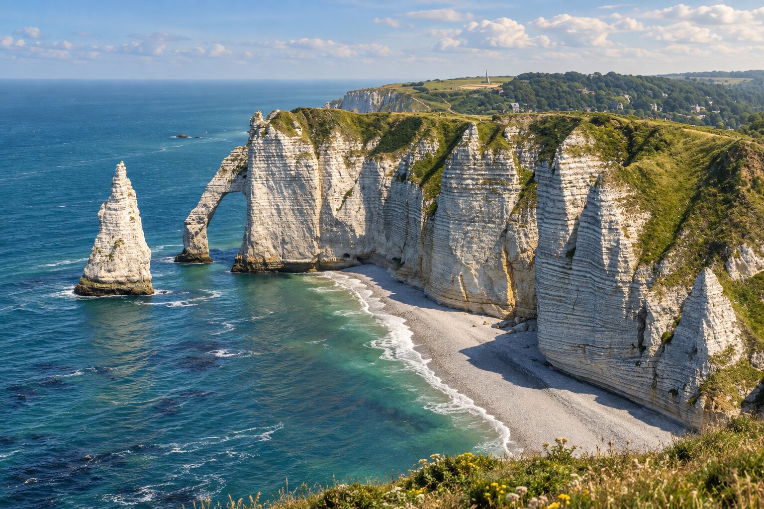White chalk arch at Étretat